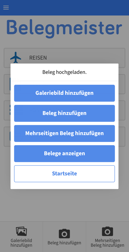 Neuen Beleg fotografieren