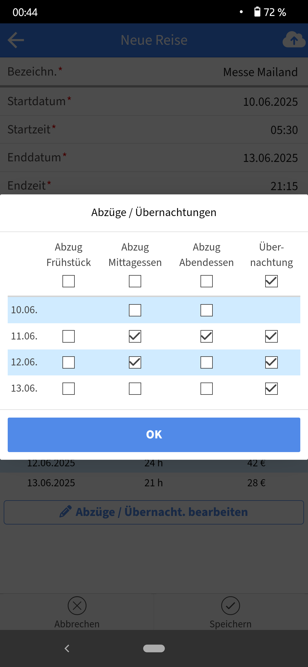 Übernachtungspauschalen